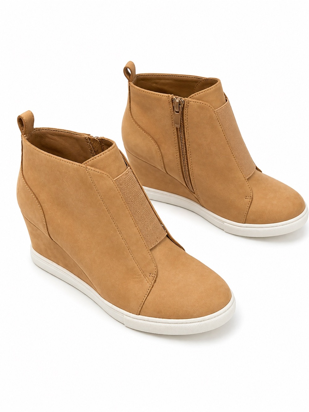 Linea Paolo Felicia Tan Wedge Sneakers Booties Women’s Size 6.5